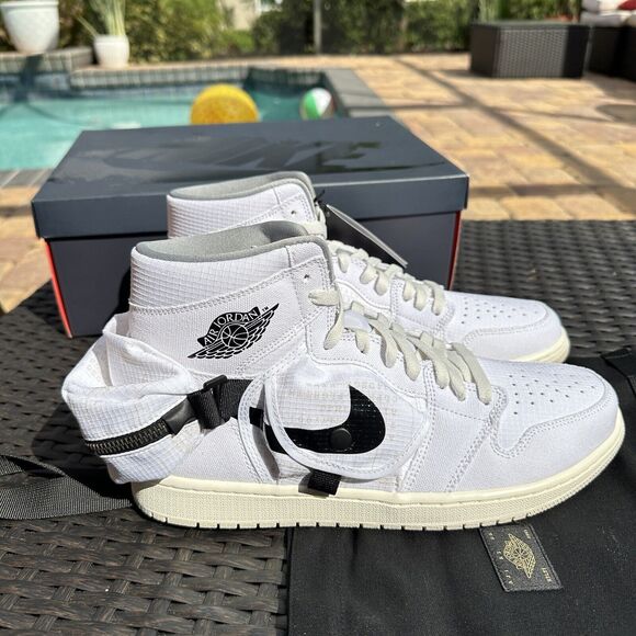 Nike Air Jordan 1 Retro Utility High Men\'s Shoes White DO8727-100 Size 11.5 main image 15